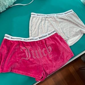 juicy couture velvet shorts set